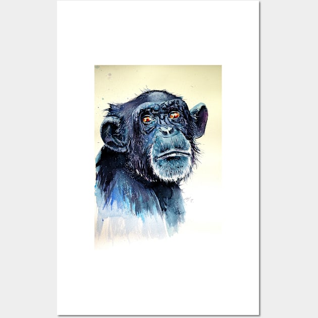 Chimpanzee Wall Art by kovacsannabrigi